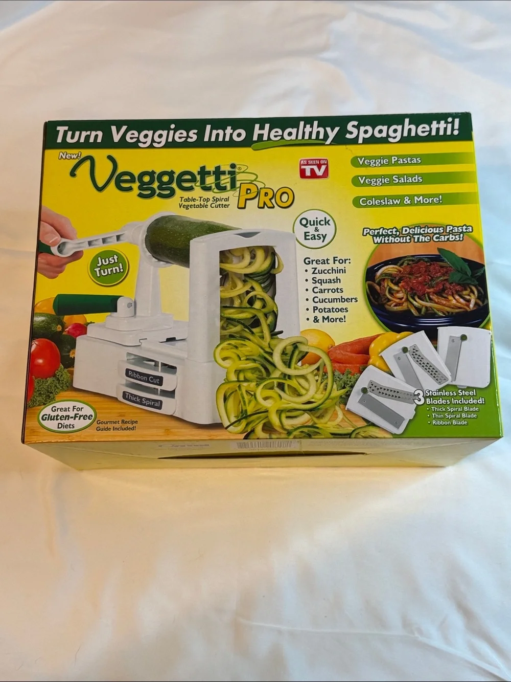 Veggetti Pro Spiral Vegetable Cutter - Yellow & Green